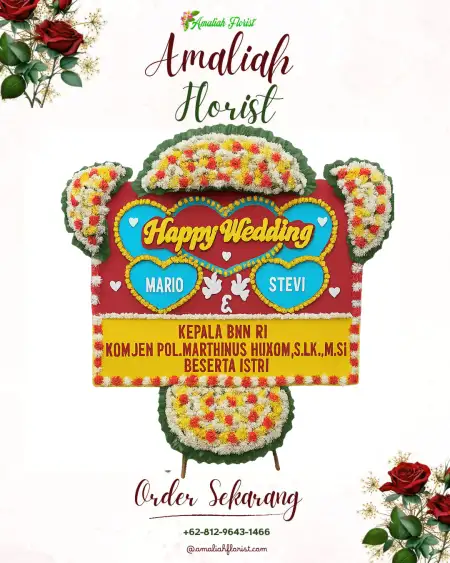 Papan Bunga Pernikahan Condro
